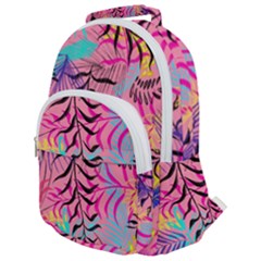 Leaves Rounded Multi Pocket Backpack