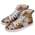 Cute Maltese Puppy With Flowers Men s Hi-Top Skate Sneakers View2