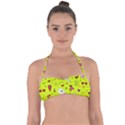 Valentin s Day Love Hearts Pattern Red Pink Green Halter Bandeau Bikini Top View1