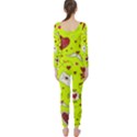 Valentin s Day Love Hearts Pattern Red Pink Green Long Sleeve Catsuit View2