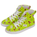 Valentin s Day Love Hearts Pattern Red Pink Green Men s Hi-Top Skate Sneakers View2