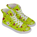 Valentin s Day Love Hearts Pattern Red Pink Green Men s Hi-Top Skate Sneakers View3