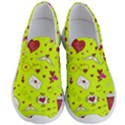 Valentin s Day Love Hearts Pattern Red Pink Green Men s Lightweight Slip Ons View1