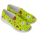 Valentin s Day Love Hearts Pattern Red Pink Green Men s Lightweight Slip Ons View3