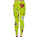 Valentin s Day Love Hearts Pattern Red Pink Green Inside Out Leggings View4