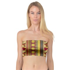 Traditional Africa Border Wallpaper Pattern Colored 4 Bandeau Top by EDDArt