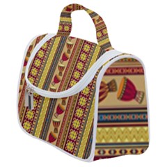 Traditional Africa Border Wallpaper Pattern Colored 4 Satchel Handbag by EDDArt