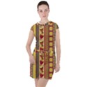 Traditional Africa Border Wallpaper Pattern Colored 4 Drawstring Hooded Dress View1