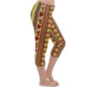 Traditional Africa Border Wallpaper Pattern Colored 4 Lightweight Velour Capri Yoga Leggings View3