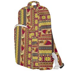 Traditional Africa Border Wallpaper Pattern Colored 4 Double Compartment Backpack by EDDArt