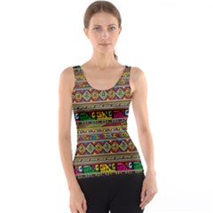 Traditional Africa Border Wallpaper Pattern Colored Tank Top by EDDArt