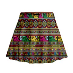 Traditional Africa Border Wallpaper Pattern Colored Mini Flare Skirt by EDDArt