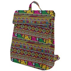 Traditional Africa Border Wallpaper Pattern Colored Flap Top Backpack by EDDArt