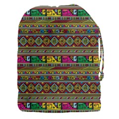 Traditional Africa Border Wallpaper Pattern Colored Drawstring Pouch (xxxl) by EDDArt