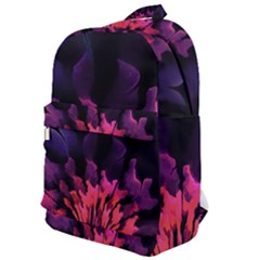 Floral Pink Fractal Painting Classic Backpack by Pakrebo