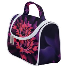 Floral Pink Fractal Painting Satchel Handbag