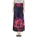 Floral Pink Fractal Painting Full Length Maxi Skirt View1