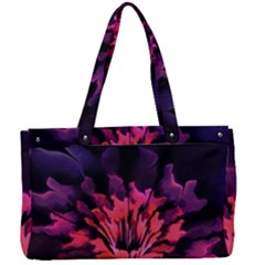 Floral Pink Fractal Painting Canvas Work Bag by Pakrebo