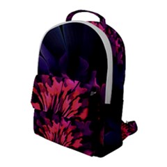 Floral Pink Fractal Painting Flap Pocket Backpack (large) by Pakrebo