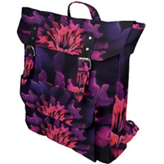 Floral Pink Fractal Painting Buckle Up Backpack by Pakrebo