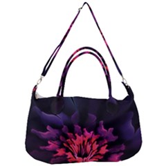 Floral Pink Fractal Painting Removal Strap Handbag