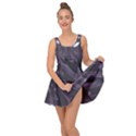 Purple Marble Digital Abstract Inside Out Casual Dress View1