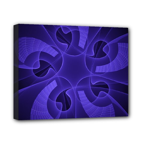 Fractal Blue Star Abstract Canvas 10  X 8  (stretched) by Pakrebo