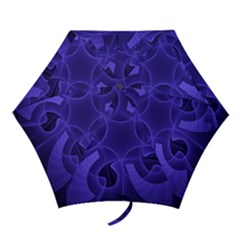 Fractal Blue Star Abstract Mini Folding Umbrellas by Pakrebo