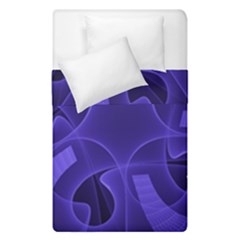 Fractal Blue Star Abstract Duvet Cover Double Side (single Size) by Pakrebo