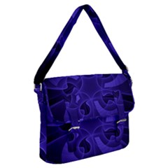 Fractal Blue Star Abstract Buckle Messenger Bag