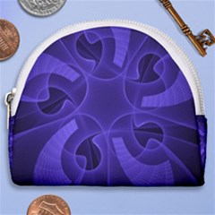 Fractal Blue Star Abstract Horseshoe Style Canvas Pouch by Pakrebo