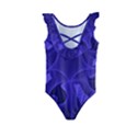 Fractal Blue Star Abstract Kids  Frill Swimsuit View2