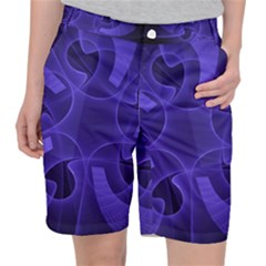 Fractal Blue Star Abstract Pocket Shorts by Pakrebo