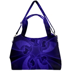 Fractal Blue Star Abstract Double Compartment Shoulder Bag by Pakrebo