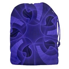 Fractal Blue Star Abstract Drawstring Pouch (xxxl)