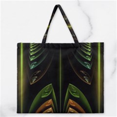 Fractal Texture Pattern Flame Zipper Large Tote Bag by Pakrebo