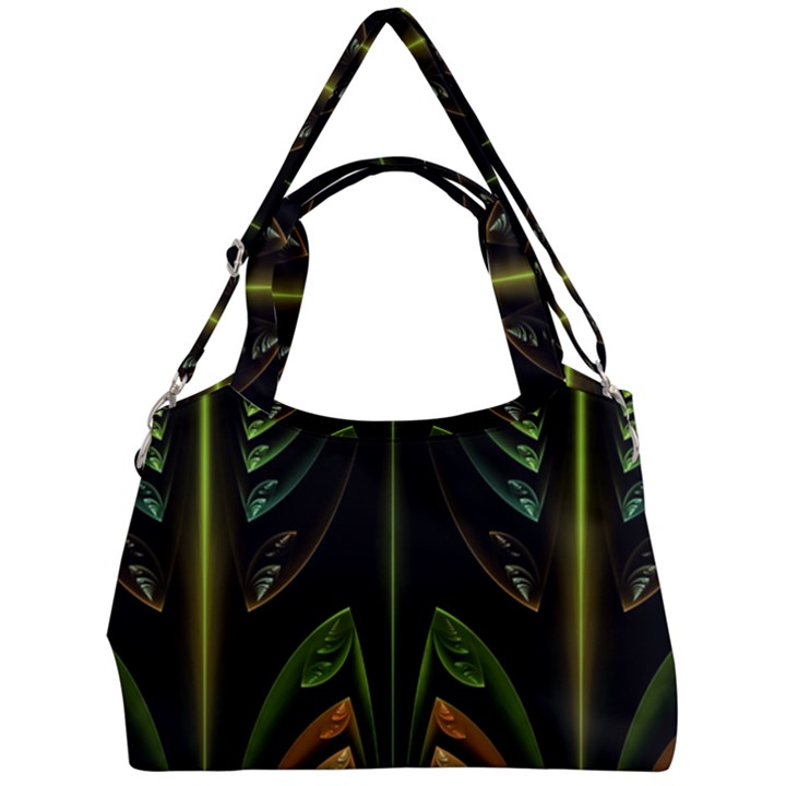 Fractal Texture Pattern Flame Double Compartment Shoulder Bag