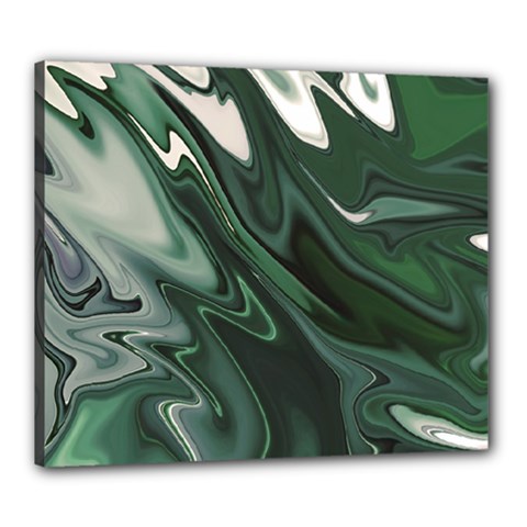 Green Marble Digital Abstract Canvas 24  X 20  (stretched) by Pakrebo