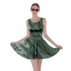 Green Marble Digital Abstract Skater Dress by Pakrebo