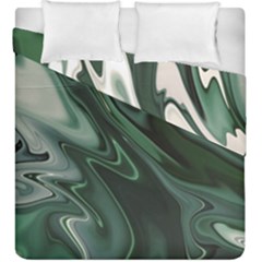 Green Marble Digital Abstract Duvet Cover Double Side (king Size) by Pakrebo