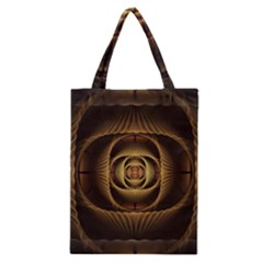 Fractal Copper Amber Abstract Classic Tote Bag by Pakrebo