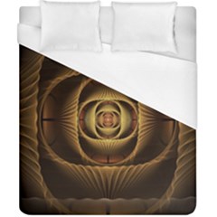 Fractal Copper Amber Abstract Duvet Cover (california King Size) by Pakrebo