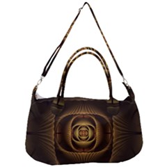 Fractal Copper Amber Abstract Removal Strap Handbag