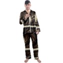 Fractal Background Pattern Curve Men s Satin Pajamas Long Pants Set View1