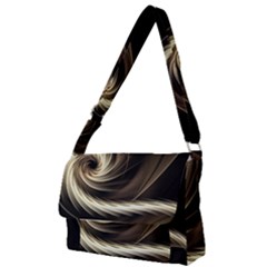 Fractal Background Pattern Curve Full Print Messenger Bag by Pakrebo