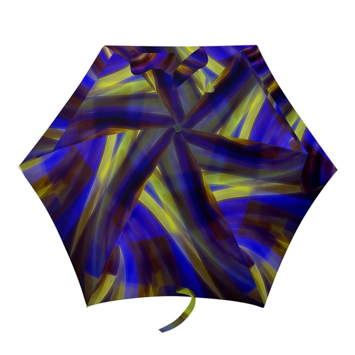 Soft Swirls Fractal Design Mini Folding Umbrellas