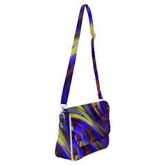 Soft Swirls Fractal Design Shoulder Bag With Back Zipper