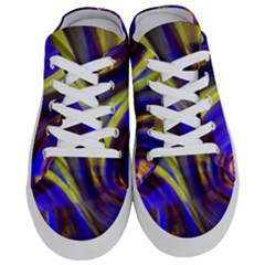 Soft Swirls Fractal Design Half Slippers by Pakrebo