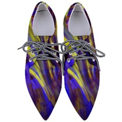 Soft Swirls Fractal Design Pointed Oxford Shoes