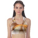 Abstract Gold White Background Sports Bra View1